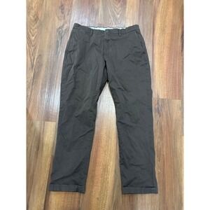 Goodthreads Mens Chino Pants Espresso Brown Flat Front Straight Leg Trousers
